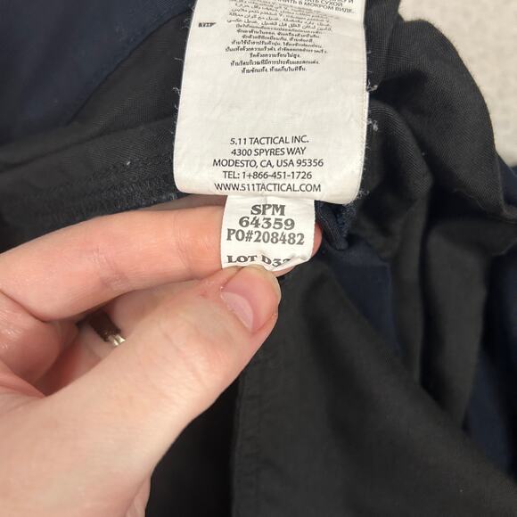 5.11 511 Tactical Womens 10 Long TDU Uniform Operator Pants Ripstop Dark Navy - Picture 9 of 10